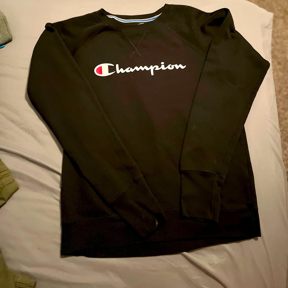 Mens size small black Champion sweatshirt.
